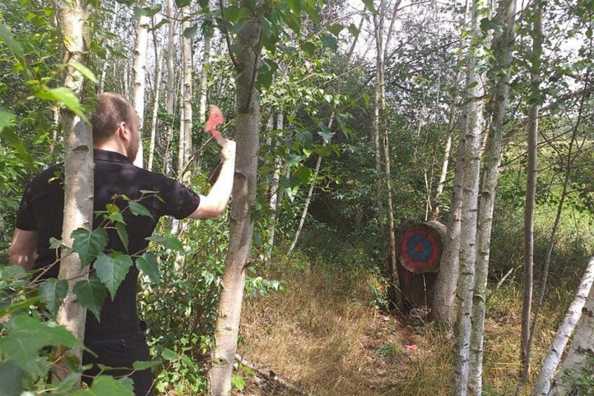 3D ax throwing at Lake Störmthal 2