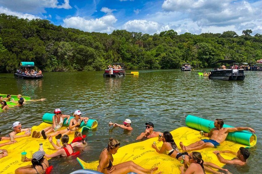 Lake Austin Private Party Boat 2-Hour Swim, BYOB, Lily Pad 3