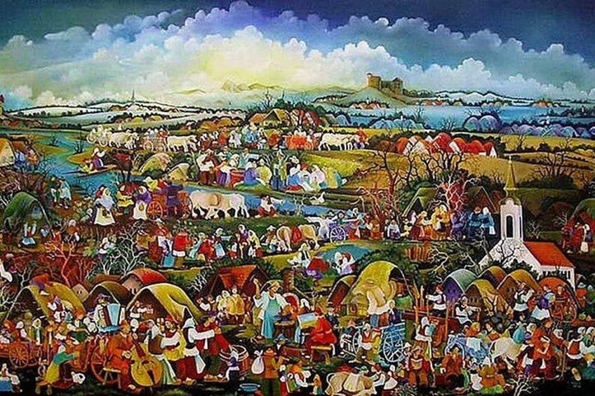 Arrival of Slovaks to Kovacica in 1802. Author Jan Glozik 5