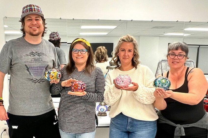 Mosaic Art Classes Sydney: Turkish Lamp Workshop 4