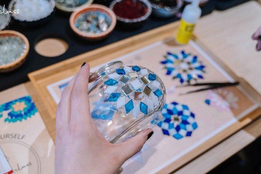 Mosaic Art Classes Sydney: Turkish Lamp Workshop 3