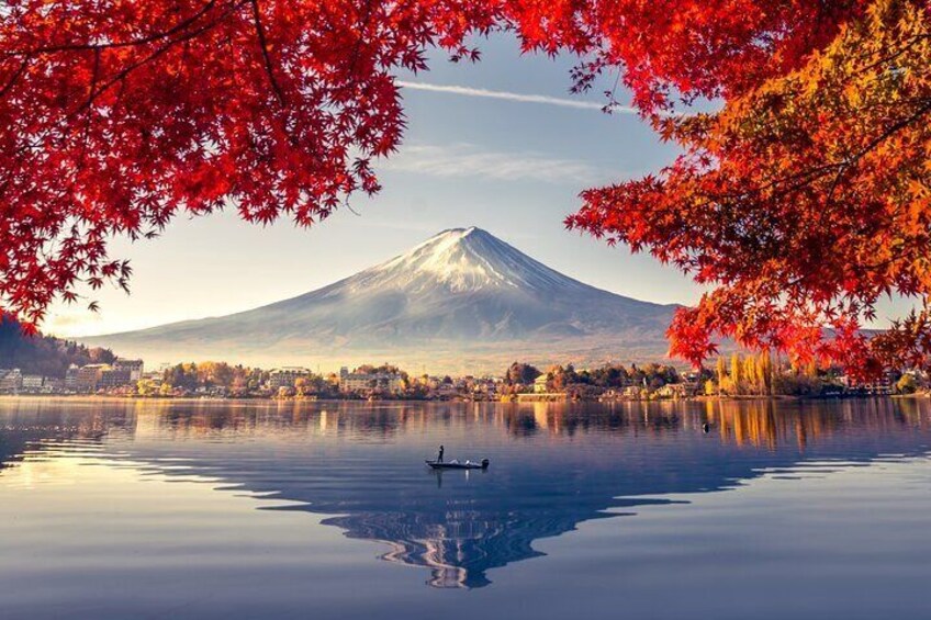 Beautiful Mt. Fuji view from Lake Kawaguchi