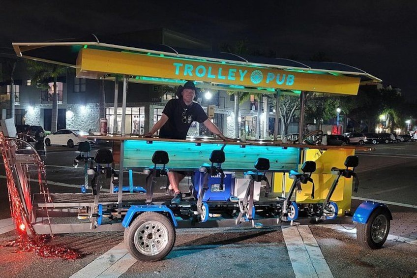 Party Bike through St. Pete with Bar+Mural Stops on Trolley Pub 3