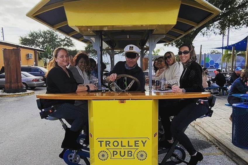 Party Bike through St. Pete with Bar+Mural Stops on Trolley Pub 2
