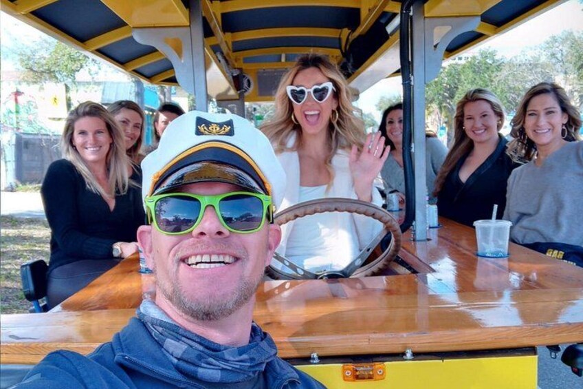 Party Bike Through St Pete with Bar and Mural Stop on Trolley Pub 4