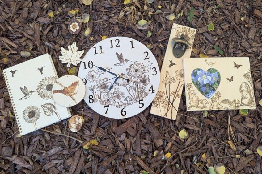 Pyrography Wood Burning Class: 5 Project Options 1