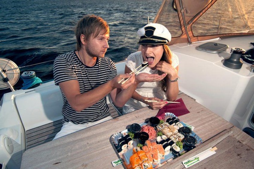 Private Full-Day Cruise on a Catamaran in Nikiti 3