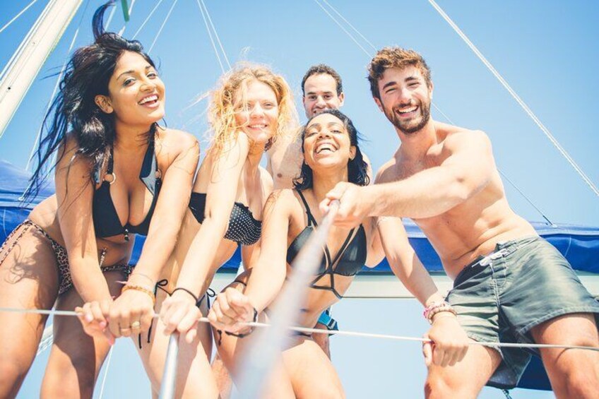 Private Full-Day Cruise on a Catamaran in Nikiti 3