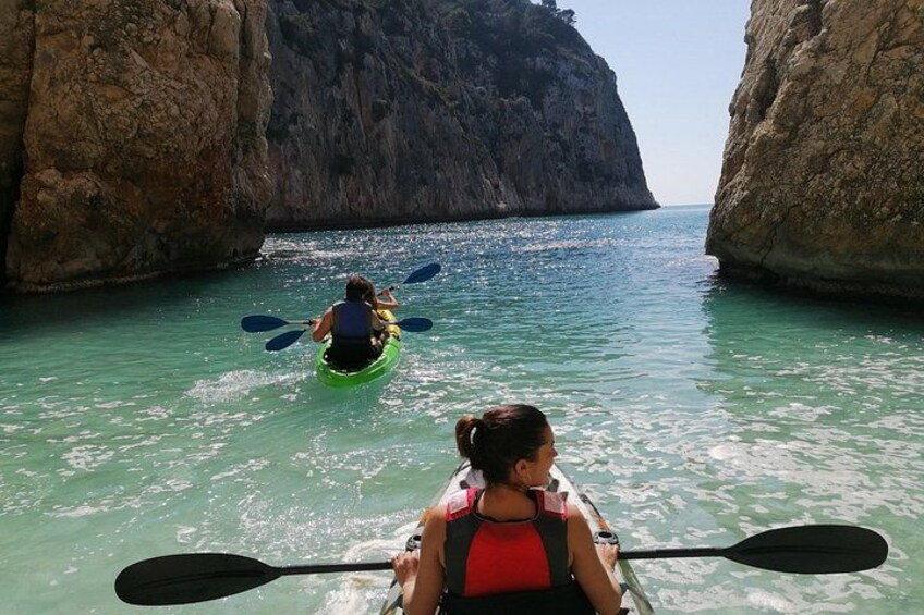 Kayak excursion in Jávea, Cala Granadella (Snorkeling) Caló, llop marí, ambolo 1