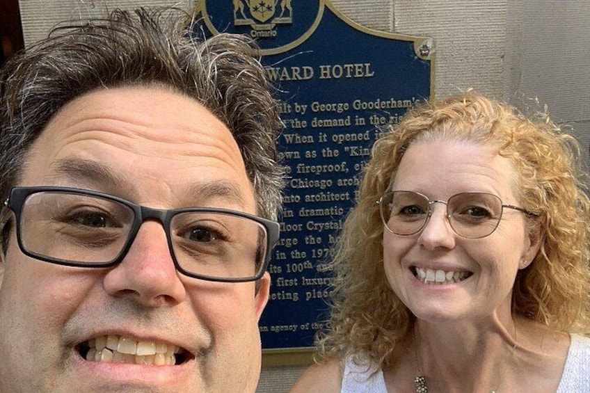 A building with a sign that reads 'WARD HOTEL' and mentions George Gooderham. 2