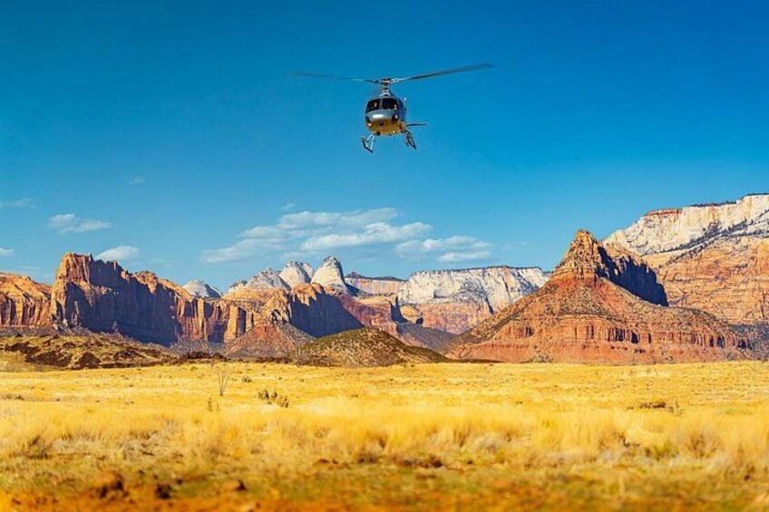 Zion Helicopter panoramic views of West Temple 3