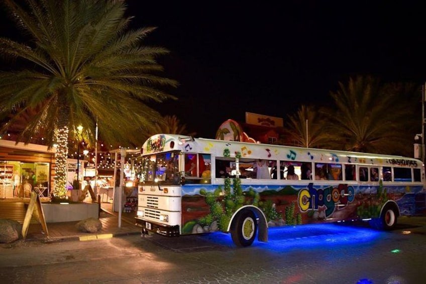 Aruba Nightlife Party Bus Tour with Live DJ and Cocktails 2