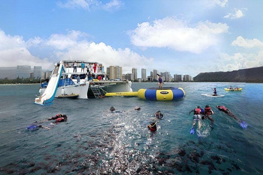 Oahu 5-in-1 Deluxe Cruise: Turtle Snorkeling & Ocean Activities 2