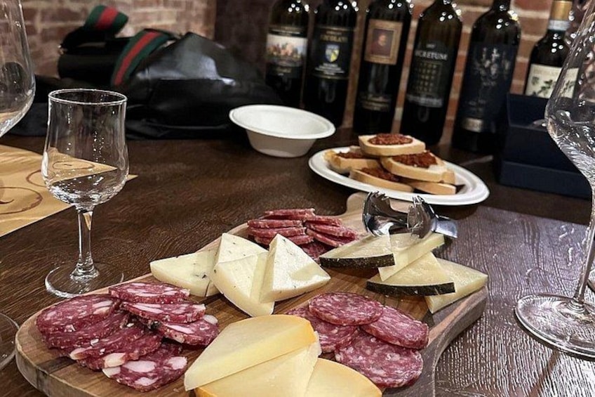 wine tasting with local product 3