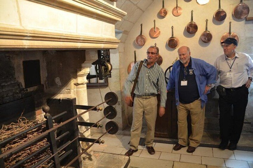 Colin at Chenonceau with guests 4