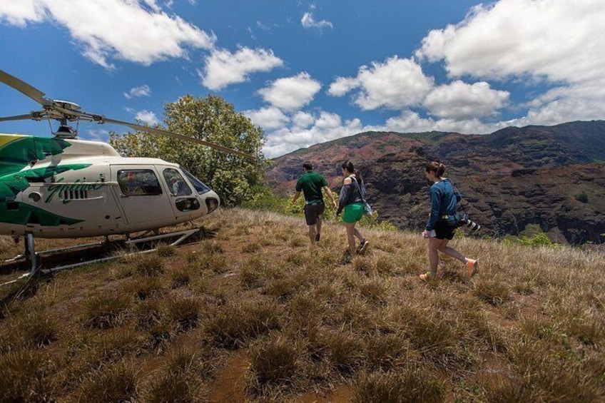 Kauai' Exclusive Helicopter Tour: JURASSIC CANYON LANDING 3
