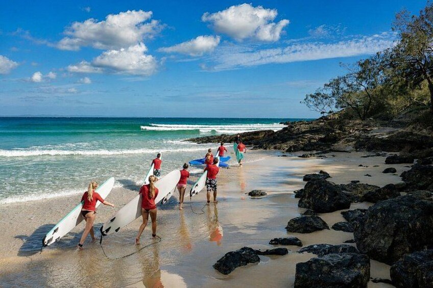 Rainbow Beach: Surf Lesson Safari & Beach 4WD Double Island Point 4