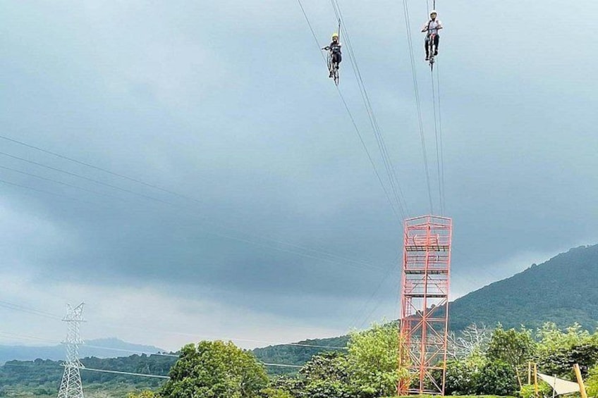 Bicycle Zipline in Cafe Albania! 5
