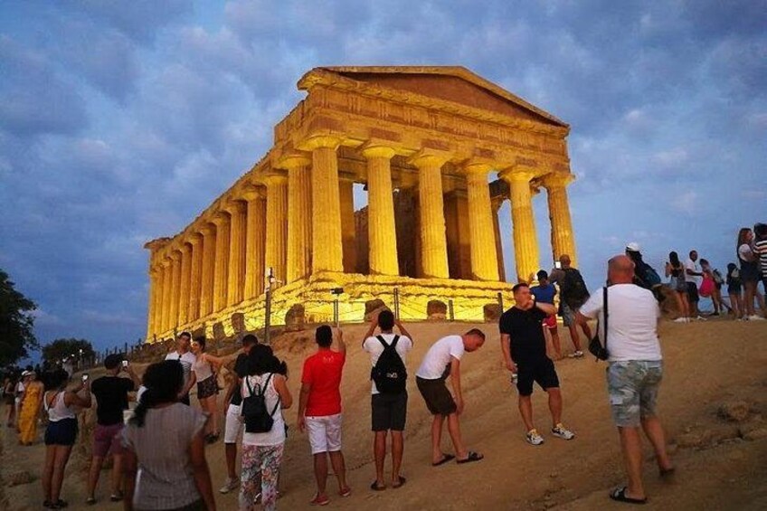 The Temple of Concordia lit up 4