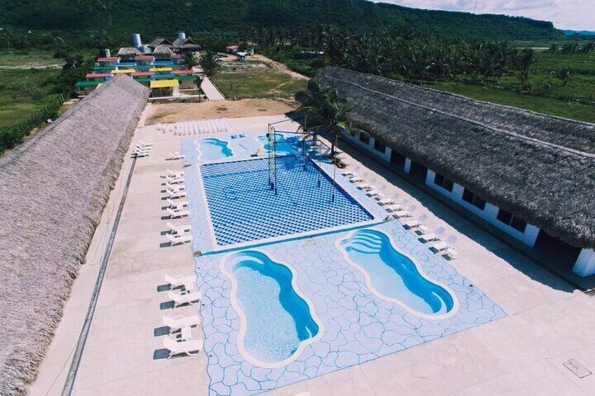 Mud volcano including pool and beach 5