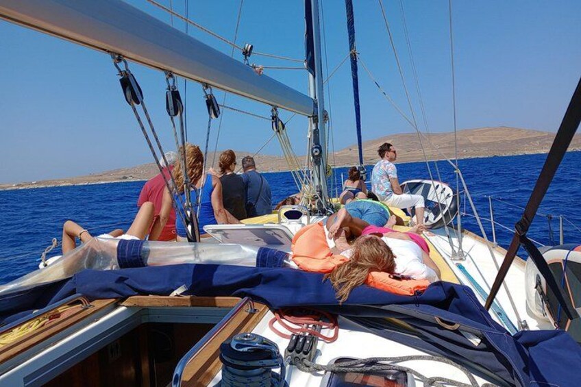 Mykonos Sailing Tour to Rhenia Uninhabited Island+Free Transfers 2