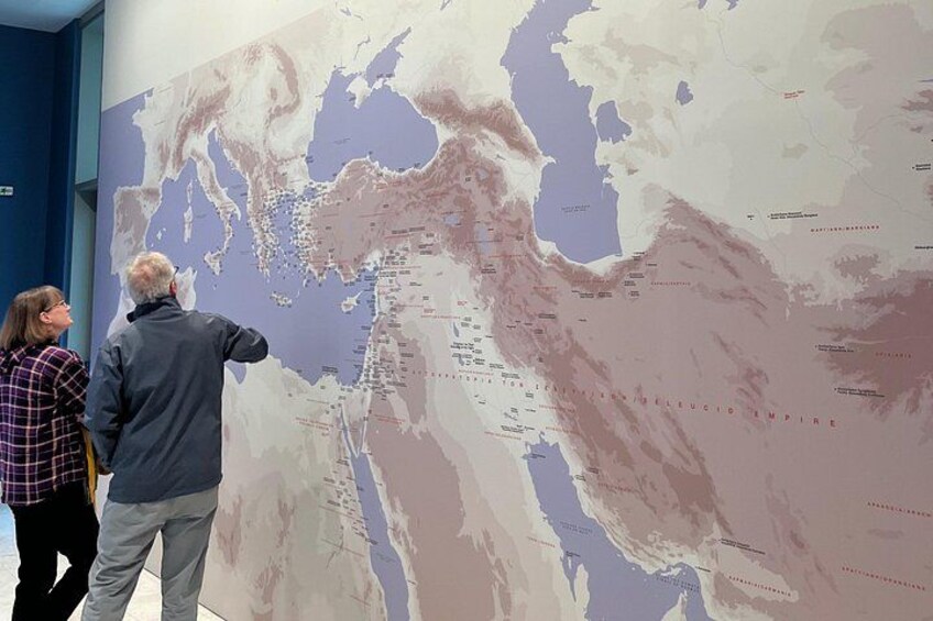 A large map with a focus on the Mediterranean region, including parts of Europe, Africa, and the Middle East. 2