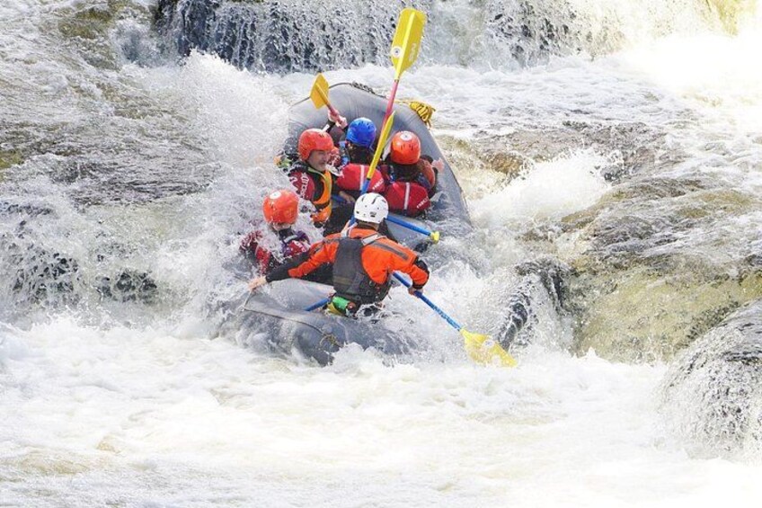 We can go backwards too. Take on the infamous Town falls section - right in the centre of historic Llangollen. 3