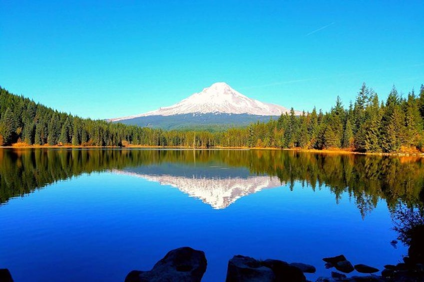 A beautiful bluebird day at Trillium Lake 5