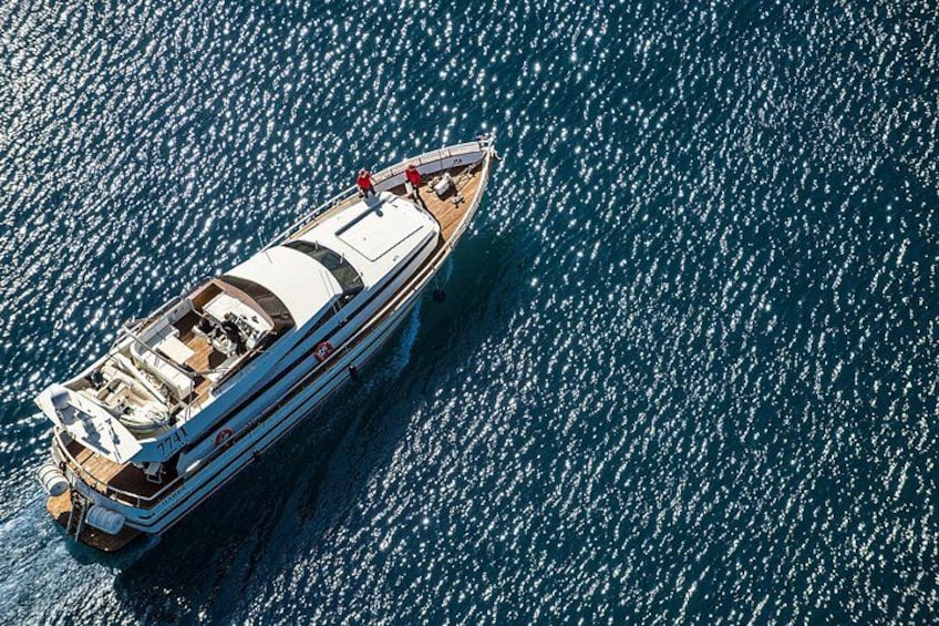 A large yacht on the water. 2