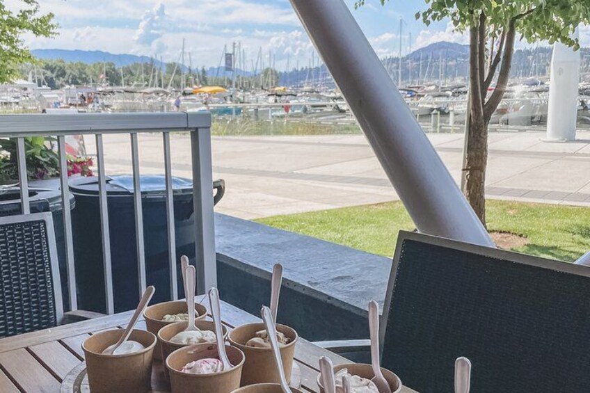 Look at that view while eating homemade gelato from the Yacht Club! 5