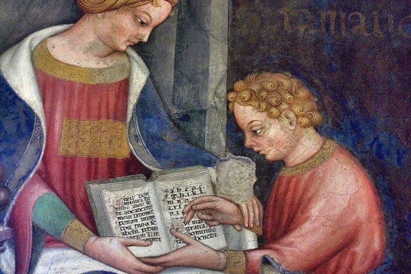 A person reading a book. 2