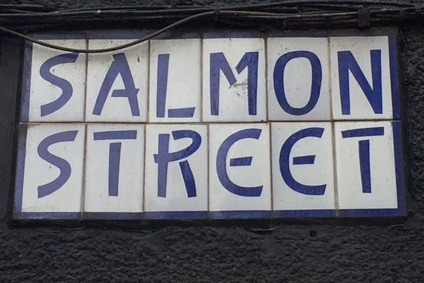 A street sign for Salmon Street. 2