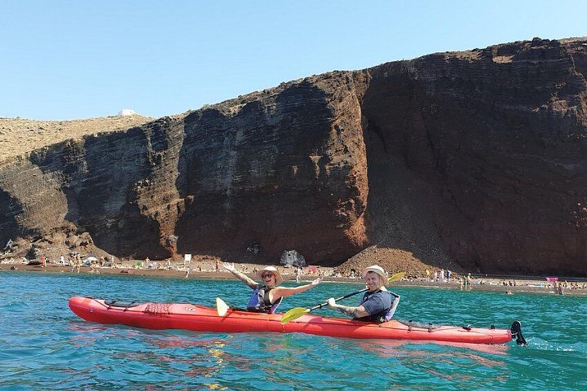 Red beach - Santorini Sea Kayak 4