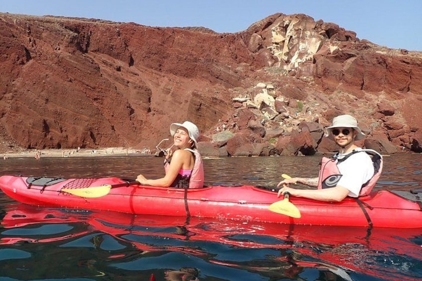 Red beach - Santorini Sea Kayak 3