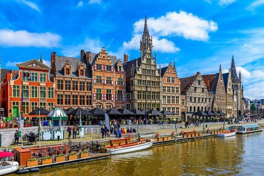 The Graslei, the medieval harbour of Ghent 2