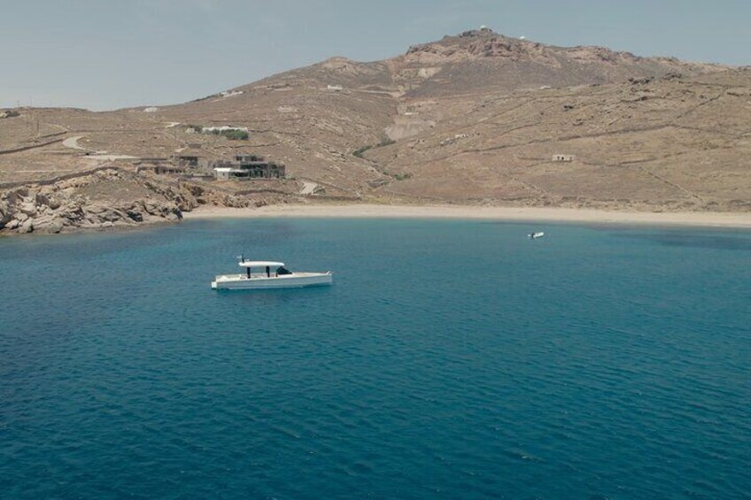 Private 5-Hour Cruise on Ultra Luxury Brand-New Yacht in Mykonos (Nevma)