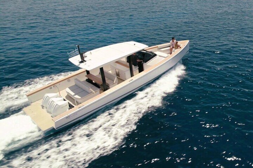 Private 5-Hour Cruise on Ultra Luxury Brand-New Yacht in Mykonos (Nevma)