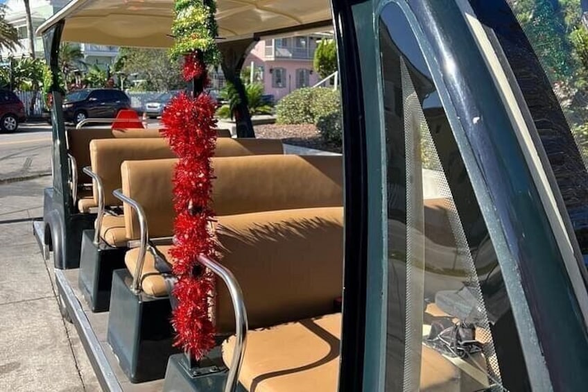 Electric cart with seating for 13 passengers 1