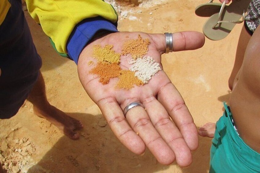 The sands in their different shades of colors.

