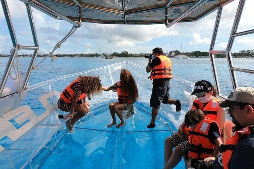 Clear boat Cozumel snorkel 5