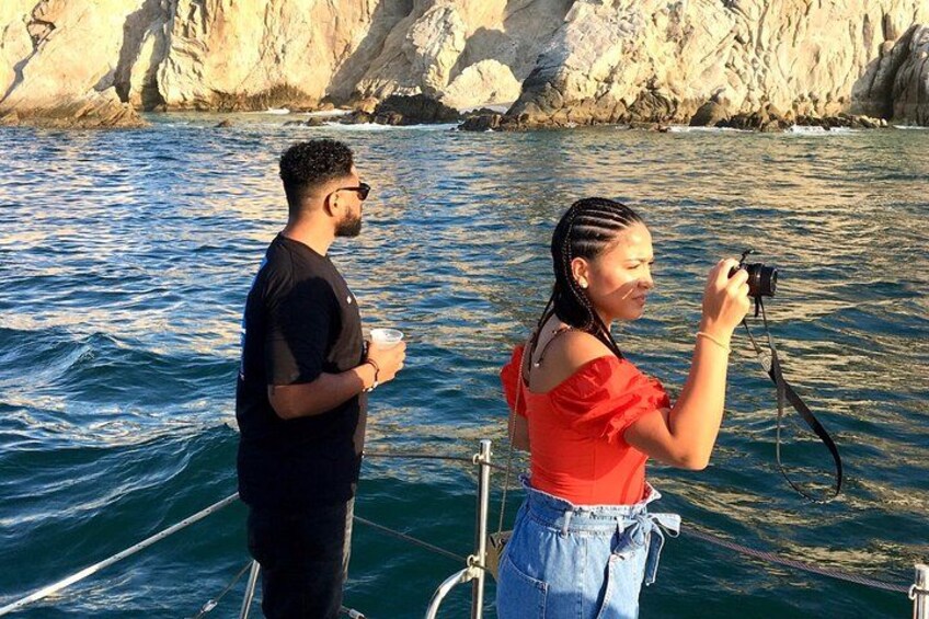 Bring along your phones and cameras for great photo opportunities while on Cabo Blue Boat. Los Cabos, Mexico. 2