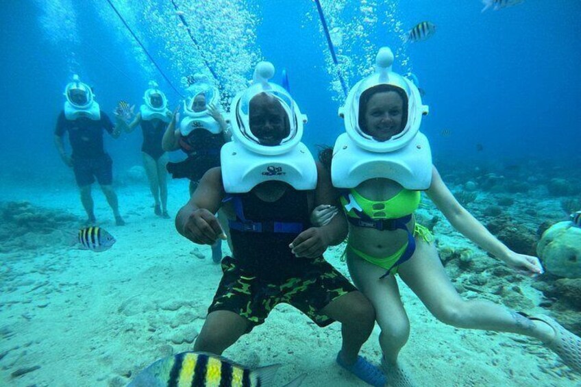 Explore Curacao Reef with Ease - Sea TREK Helmet Diving for kids and Adults 2