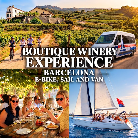 Boutique Winery Experience via E-Bike, Sail or Car Barcelona 1