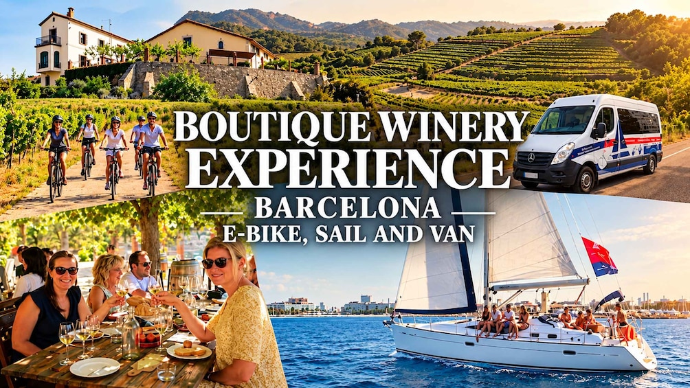 Boutique Winery Experience via E-Bike, Sail or Car Barcelona 1