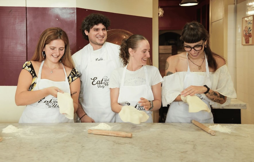 Picture 21 for Activity Rome: Pizza and Tiramisu Cooking Class with Wine 3