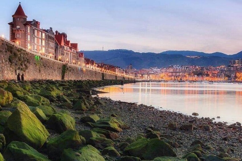 Getxo: Suspension Bridge, Cruise ships, and Old Port. 1