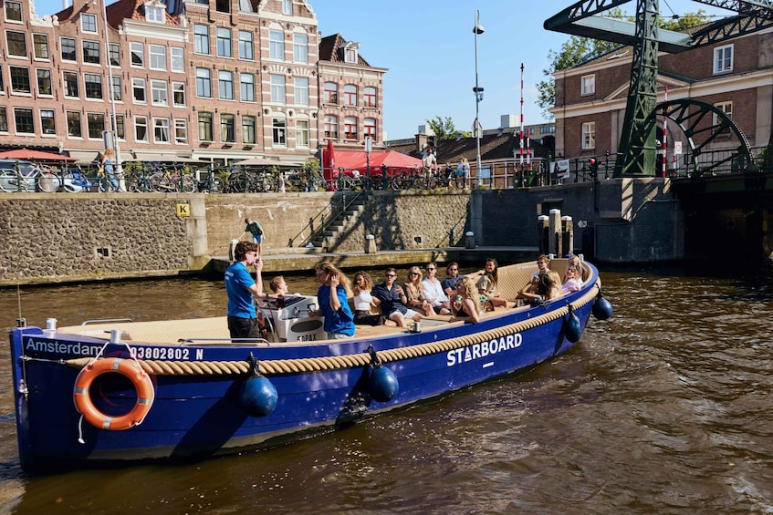 Picture 11 for Activity Amsterdam: Modern Canal Cruise with Local Guide, Bar & Bites 3