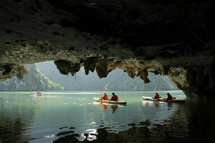 Kayaking through the Bright cave. 1