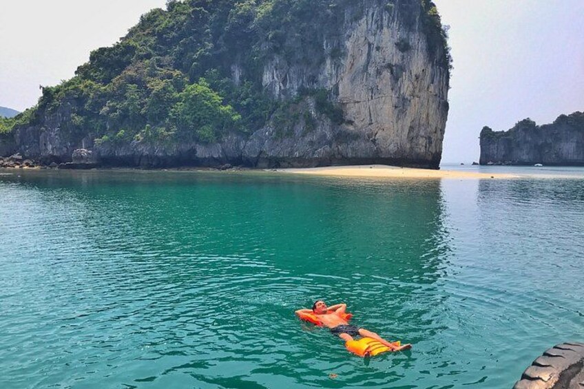 Relax on the water in Ba Trai Dao beach. 3
