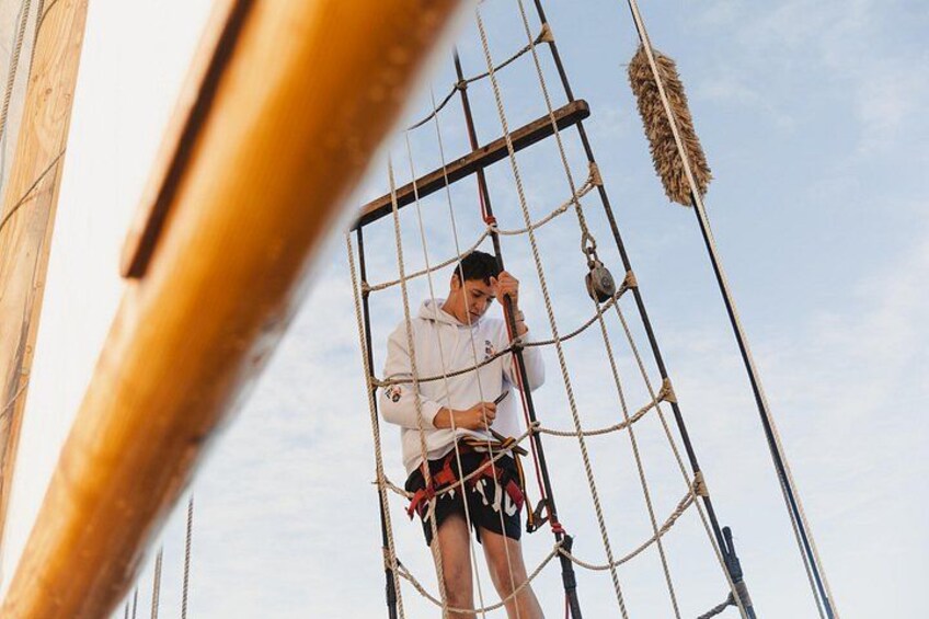 Yes, you're allowed to climb the rigging for a better view! (Harnesses provided) 2